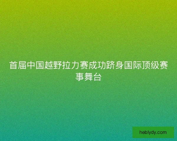 首届中国越野拉力赛成功跻身国际顶级赛事舞台 首届中国越野拉力赛成功跻身国际顶级赛事舞台
